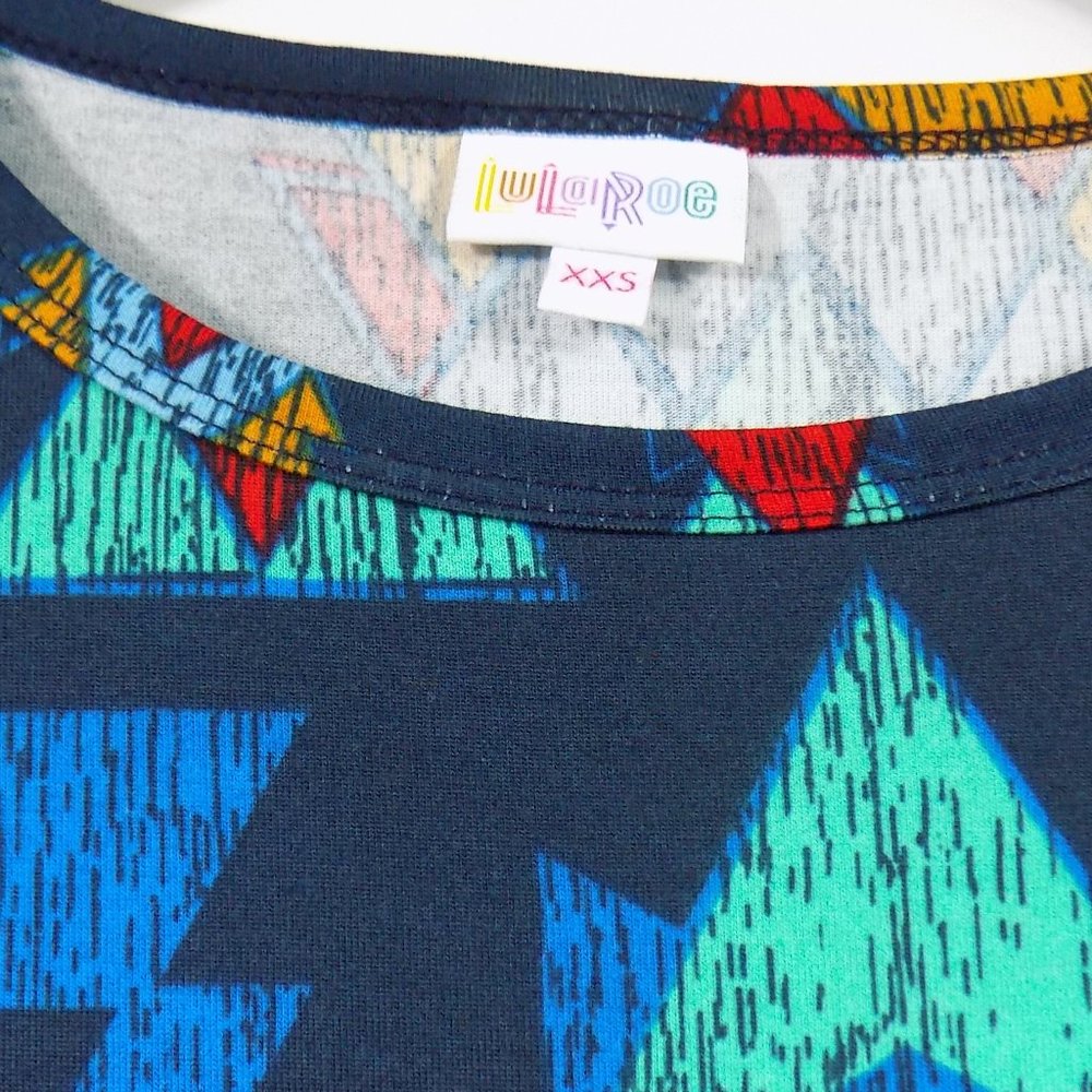 LuLaRoe Julia Geometric Pattern Dress Size XXS NWT - Picture 3 of 7